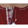 Pyjamas homme, jersey et tissu 100% coton, carreaux rouge/Rouge