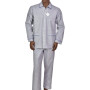 Pyjama long homme en coton, Dauphins
