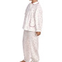 Pyjama long fille en pilou, Bouquets