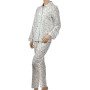 Pyjama femme classique en popeline de coton, Naturel