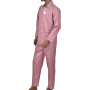 Pyjama long homme en satin de coton, Riviera Brique