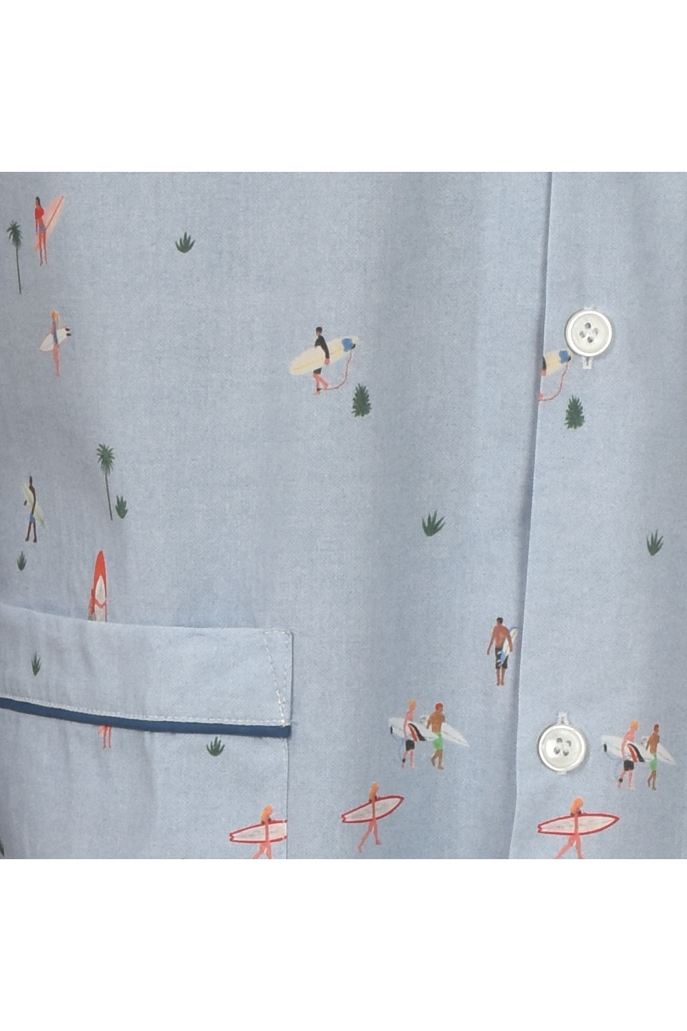Pyjama pour homme court en popeline 100% coton, tissu original La