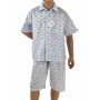 Pyjama court garçon en popeline de coton, petits bolides