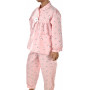 Pyjama long fille en pilou - Pingouin Rose