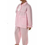 Pyjama fille en popeline coton, Rayé Rose