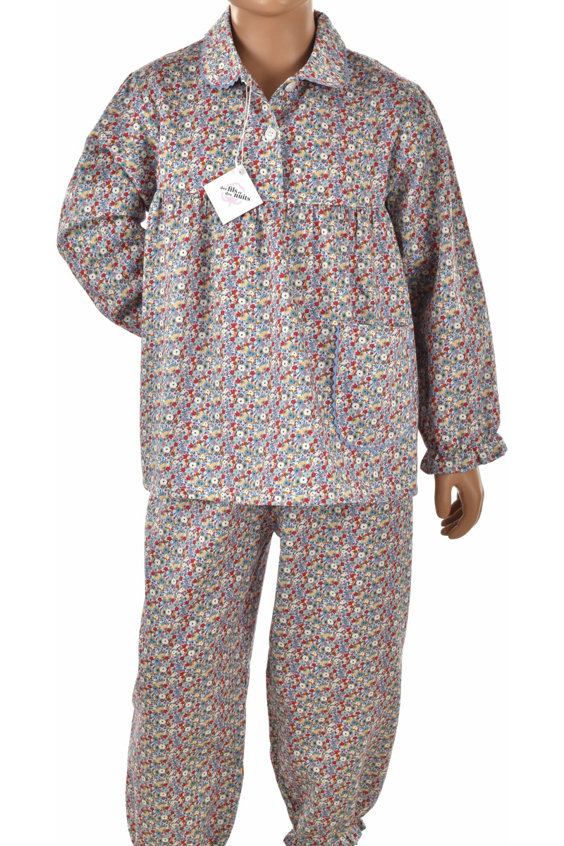 Pyjama fille en satin de coton, Liberty