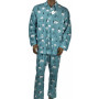 Pyjama long homme en coton pilou bio, Kanata