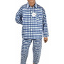 Pyjama classique garçon en pilou, Carreaux jean