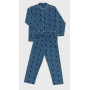 Pyjama long homme en satin de coton, Toucan