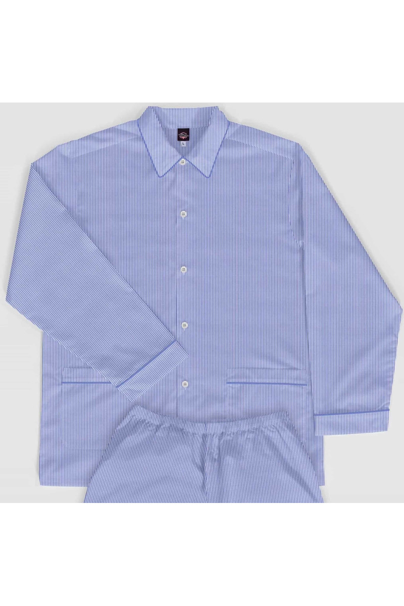 Pyjama long homme en satin de coton - Le Val