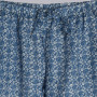 Pantalon d'intérieur en voile de coton, Fleuri Bleu