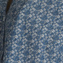 Liquette femme en voile de coton, Fleuri bleu