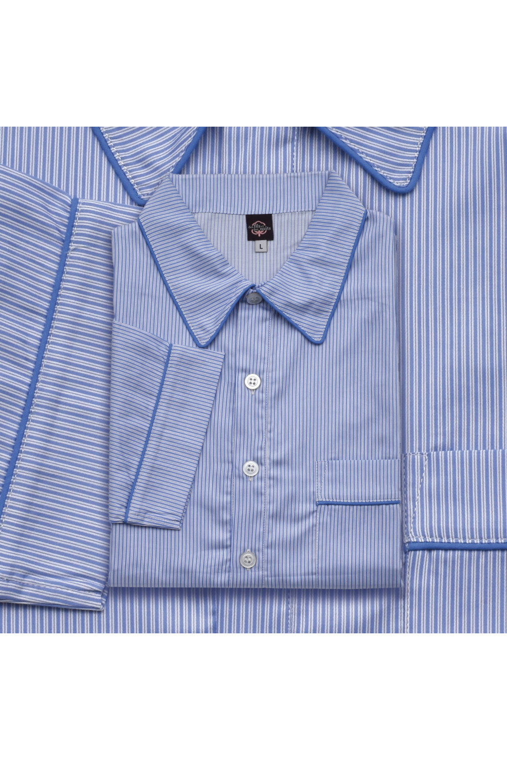 Chemise de nuit homme en satin de coton, Val-André