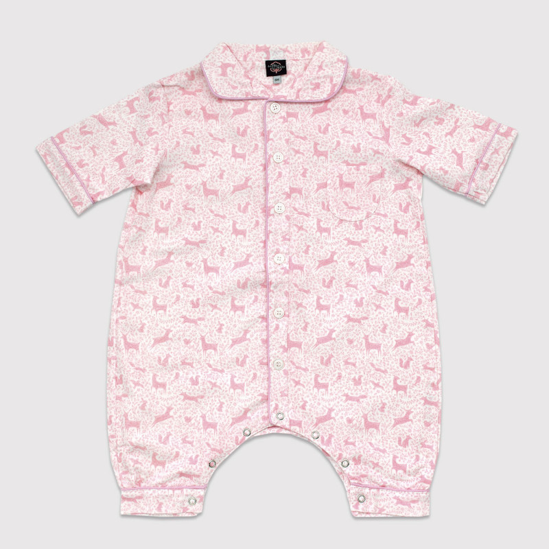 Pyjama pour bébé en coton pilou, Forêt enchantée
