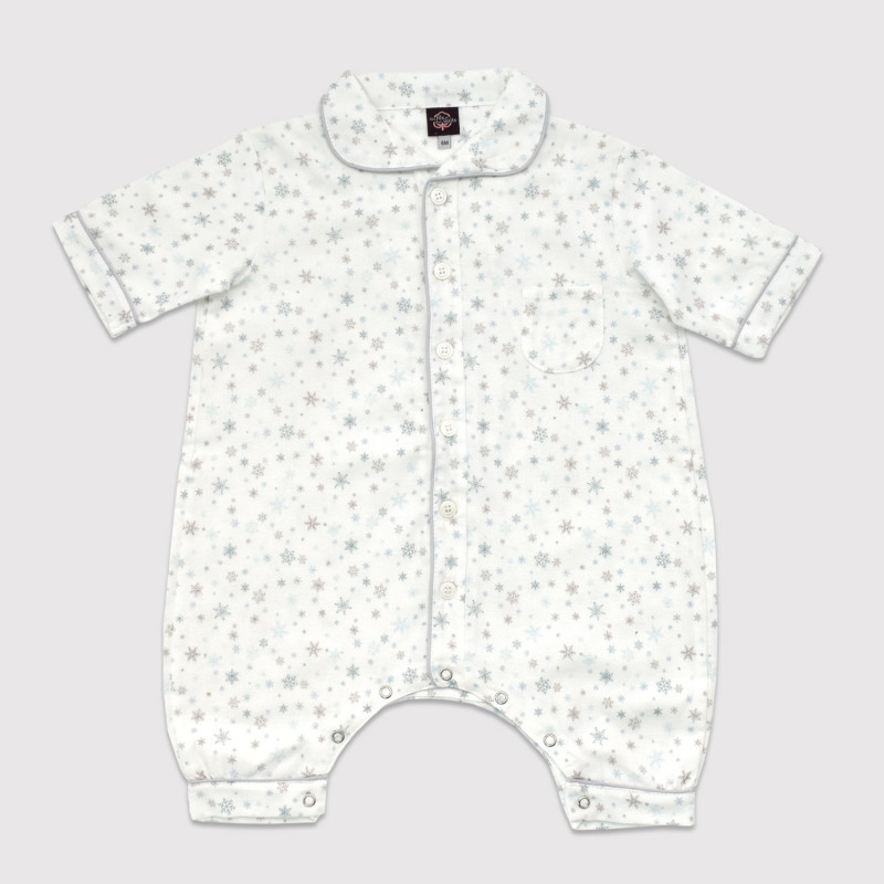 Pyjama pour bébé en coton pilou, Flocons