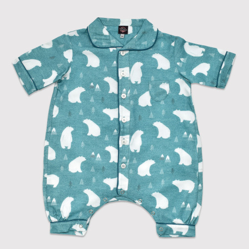 Pyjama pour bébé en coton pilou, Ours polaire