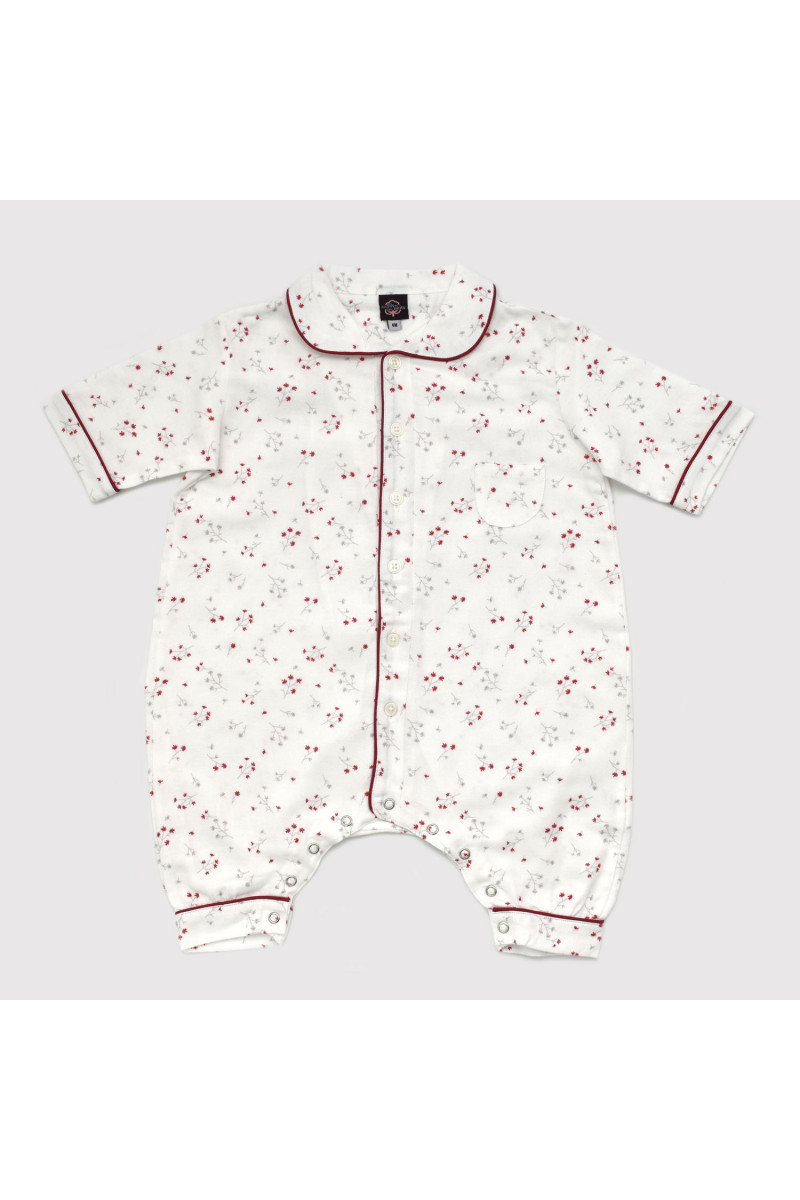 Pyjama pour bébé en coton pilou, Bouquets