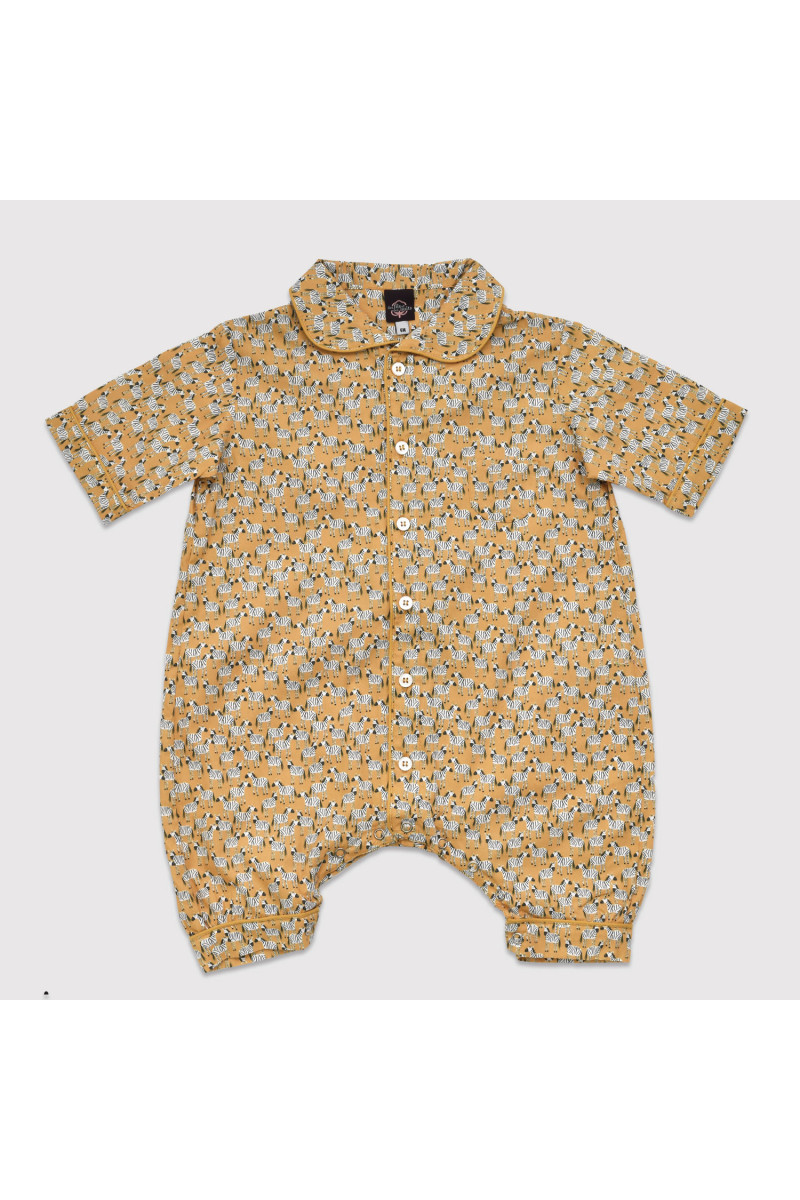 Pyjama pour bébé en coton popeline, Zèbres