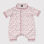 Pyjama pour bébé en coton popeline, liberty rose
