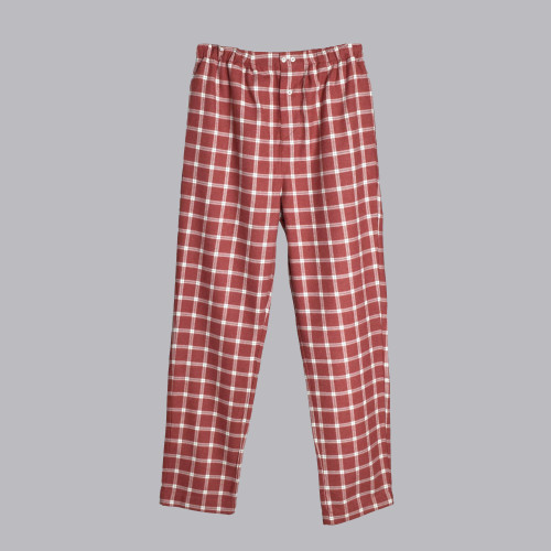 Pantalon d'intérieur pour homme en flanelle de coton, Pralo Rouge