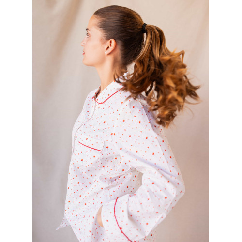 Pyjama femme classique en coton, Coquelicots