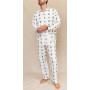 Pyjama long homme en flanelle , Grizzly