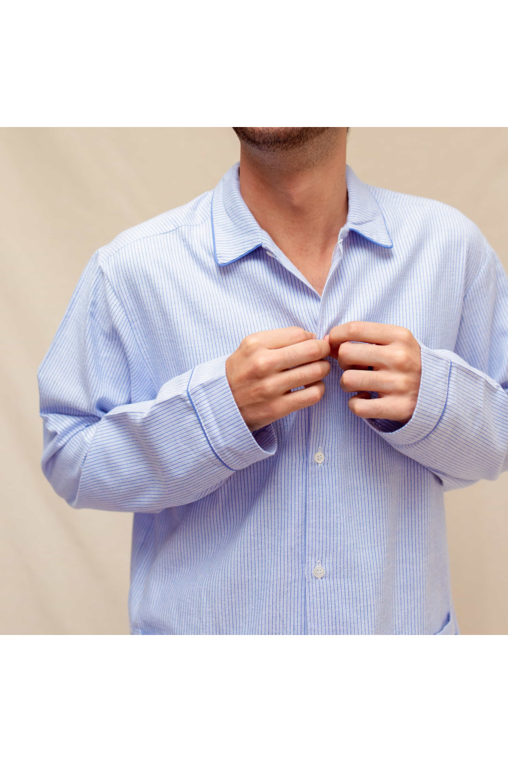 Pyjama 100% coton pour homme - Hiver - chaud, douillet , et