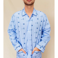 Pyjama long homme en coton, Cabaret