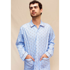 Pyjama long homme en coton, Pause Café.