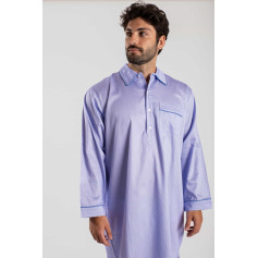 Chemise de nuit homme en satin de coton, Dinard