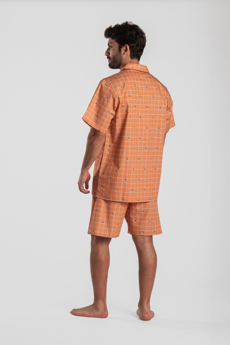 Pyjama court homme en coton, Tennis