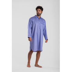 Chemise de nuit homme en satin de coton , Cap Ferret