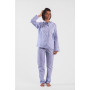 Pyjama femme uni, Oxford Bleu