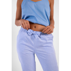 Pantalon de pyjama femme - Oxford bleu