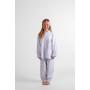 Pyjama long fille en coton - Lavande