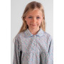 Pyjama long fille en popemline de coton - Prairie