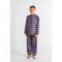 Pyjama long garçon en coton pilou Bio - Les Arcs