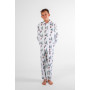 Pyjama long garçon en coton pilou-Ours brun 