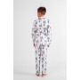 Pyjama long garçon en coton pilou-Ours brun 