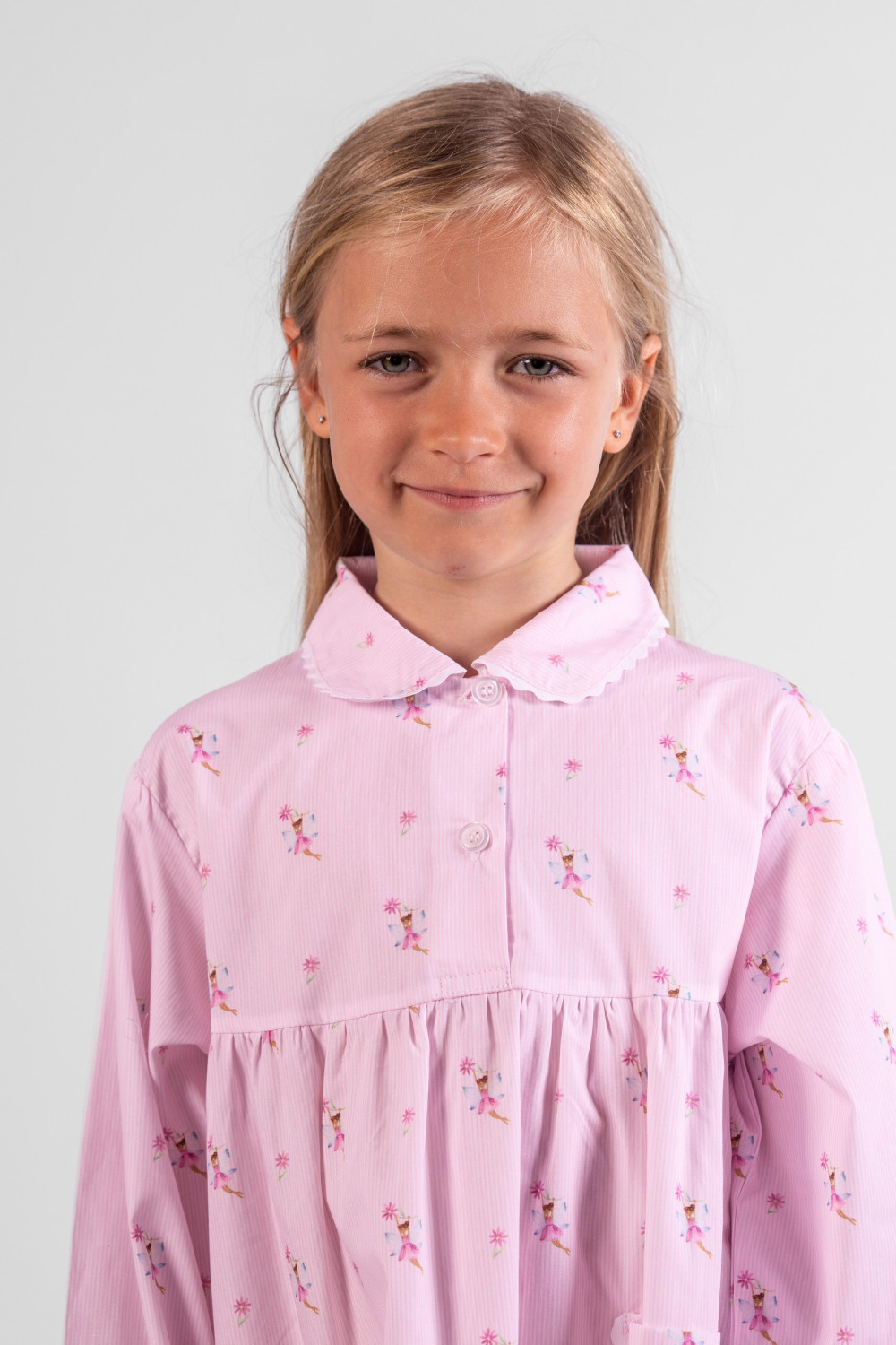 Chemise de nuit fille en popeline de coton - Fées