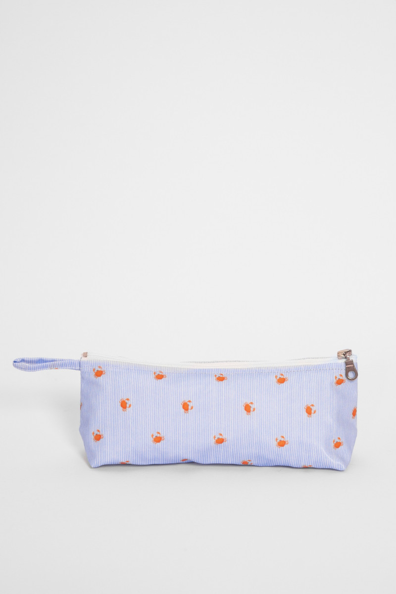 Trousse crayons en coton enduit, Crabes