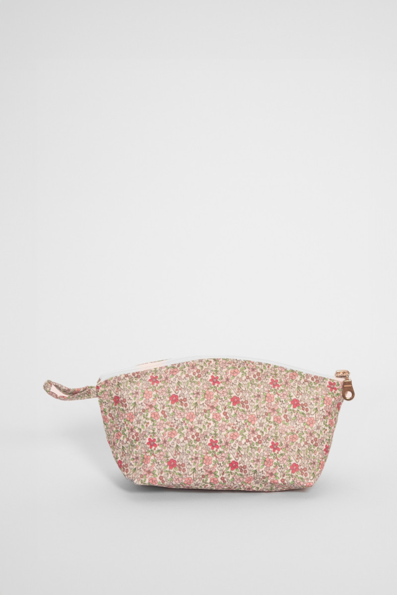 Trousse maquillage en coton enduit, Liberty Rose