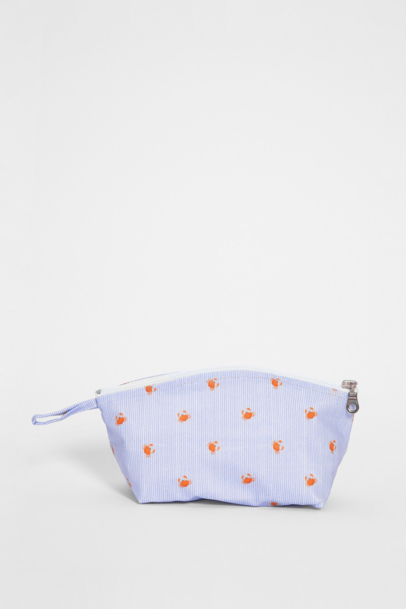 Trousse maquillage en coton enduit, Crabes