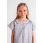 Pyjama court fille - Liberty Bleu
