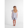 Pyjama court fille - Liberty Bleu