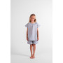 Pyjama court fille - Liberty Bleu