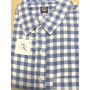 Chemise de nuit femme, forme liquette en pilou, Carreaux jean