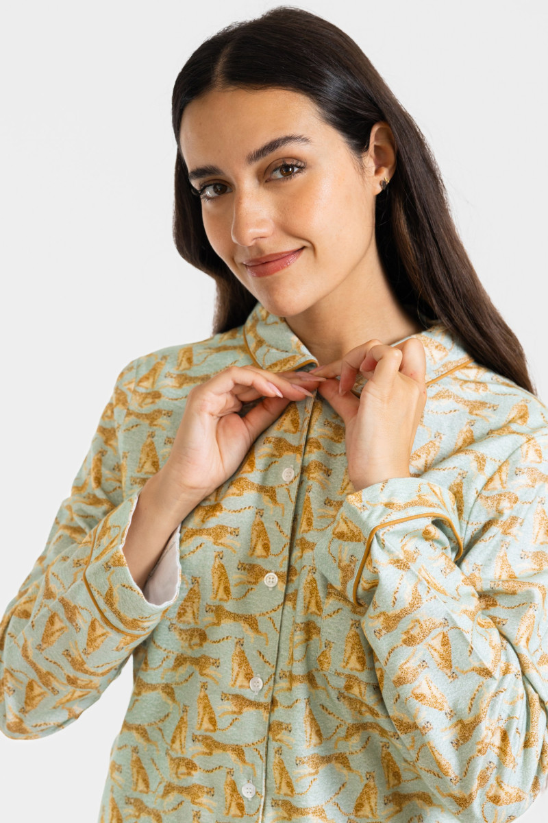 Pyjama long femme - Panthères