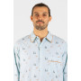 Chemise de nuit homme - Renards élans