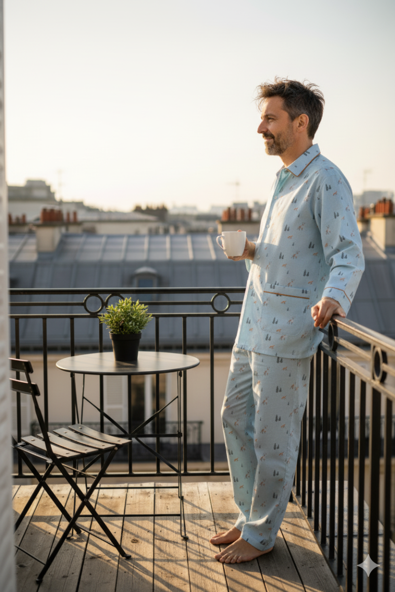 Pyjamas longs homme - Renards élans